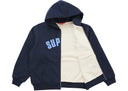 Supreme Arc Thermal Lined Zip Up Hooded Sweatshirt Navy one-kickz