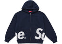 Supreme Big Logo Zip Up Hooded Sweatshirt Navy one-kickz