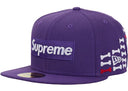 Supreme Bones Box Logo New Era 59Fifty Fitted Hat Purple one-kickz