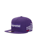 Supreme Bones Box Logo New Era 59Fifty Fitted Hat Purple one-kickz