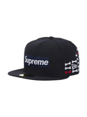 Supreme Bones Box Logo New Era 59Fifty Fitted Hat Navy one-kickz
