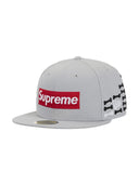 Supreme Bones Box Logo New Era 59Fifty Fitted Hat Grey one-kickz