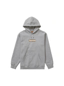 Supreme Burberry Box Logo Hooded Sweatshirt Heather Grey one-kickz