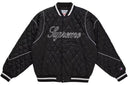 Supreme Champion Satin Varsity Jacket Black one-kickz