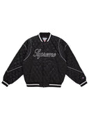 Supreme Champion Satin Varsity Jacket Black one-kickz