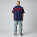 Supreme Checkerboard Intarsia S/S Top Navy
