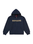 Supreme Collegiate Applique Zip Up Hooded Sweatshirt Navy one-kickz