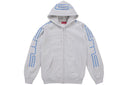 Supreme Connect Zip Up Hooded Sweatshirt Heather Grey