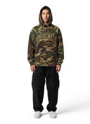 Supreme Cracked Raglan Zip Up Hooded Sweatshirt Woodland Camo one-kickz
