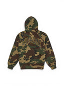 Supreme Cracked Raglan Zip Up Hooded Sweatshirt Woodland Camo one-kickz