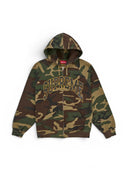 Supreme Cracked Raglan Zip Up Hooded Sweatshirt Woodland Camo one-kickz