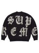 Supreme Cross Stitch Logo Sweater Black one-kickz