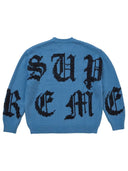 Supreme Cross Stitch Logo Sweater Blue one-kickz