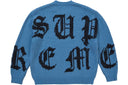 Supreme Cross Stitch Logo Sweater Blue one-kickz