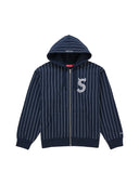 Supreme Devil S Logo Zip Up Hooded Sweatshirt Stripe one-kickz