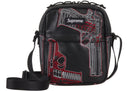 Supreme Guns Embroidered Leather Shoulder Bag Black one-kickz