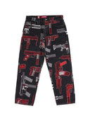 Supreme Guns Embroidered Loose Fit Jean Washed Black one-kickz