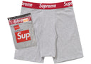 Supreme Hanes Boxer Briefs 2 Pack Heather Grey one-kickz