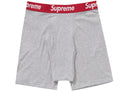 Supreme Hanes Boxer Briefs 2 Pack Heather Grey one-kickz