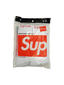 Supreme Hanes Crew Socks 4 Pack White one-kickz