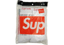 Supreme Hanes Crew Socks 4 Pack White one-kickz