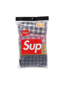 Supreme Hanes Plaid Boxers 4 Pack Multicolor one-kickz