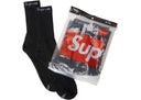 Supreme Hanes Socks 4 Pack Black one-kickz