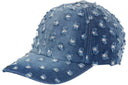 Supreme Hole Punch Rhinestone Denim 6-Panel Blue