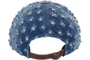 Supreme Hole Punch Rhinestone Denim 6-Panel Blue