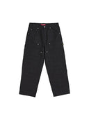 Supreme Jacquard Logos Double Knee Denim Painter Jean Black one-kickz