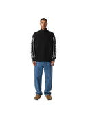 Supreme Jacquard Sleeve Half Zip Sweater Black one-kickz