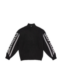 Supreme Jacquard Sleeve Half Zip Sweater Black one-kickz