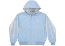 Supreme Jordan Hooded Leather Jacket (SS26) Blue