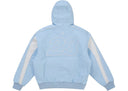 Supreme Jordan Hooded Leather Jacket (SS26) Blue
