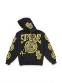Supreme Knowledge Reigns Zip Up Hooded Sweatshirt Black one-kickz