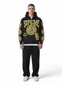 Supreme Knowledge Reigns Zip Up Hooded Sweatshirt Black one-kickz