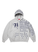 Supreme League Champs Zip Up Hooded Sweatshirt Grey one-kickz