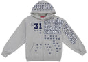 Supreme League Champs Zip Up Hooded Sweatshirt Grey one-kickz