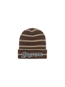 Supreme Metallic Stripe Beanie Brown one-kickz
