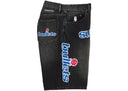 Supreme Mitchell & Ness Washington Bullets Baggy Denim Short Black one-kickz