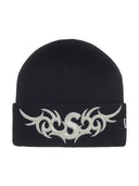 Supreme New Era Tribal S Logo Beanie Black one-kickz