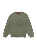 Supreme Overdyed Raised Sweater Olive one-kickz