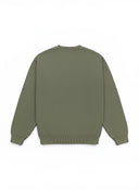 One Kickz Supreme Overdyed Raised Sweater en color verde oliva. Jersey de punto con cuello redondo y manga larga.
