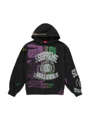 Supreme Overprint Hooded Sweatshirt Black one-kickz