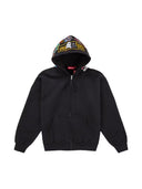 Supreme Patches Zip Up Hooded Sweatshirt Black one-kickz