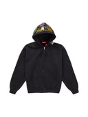 Supreme Patches Zip Up Hooded Sweatshirt Black one-kickz
