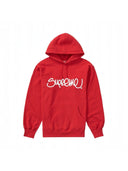 Supreme Raised Handstyle Hooded Sweatshirt Red one-kickz