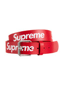 Supreme Repeat Leather Belt Red one-kickz