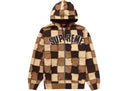Supreme Reverse Patchwork Zip Up Hooded Sweatshirt Brown one-kickz