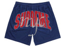Supreme Rhinestone Mesh Short Navy one-kickz